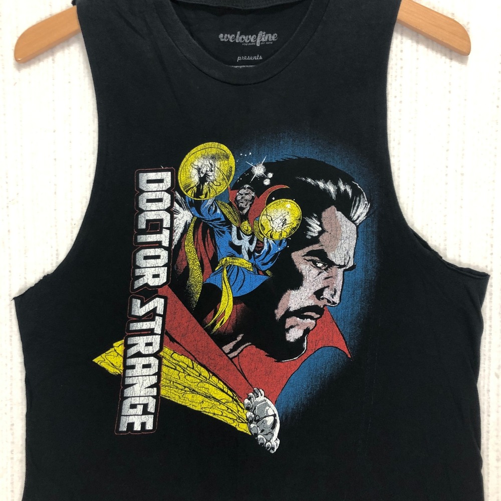 We Love Fine Marvel Doctor Strange Graphic Muscle Tank Top Shirt Size S